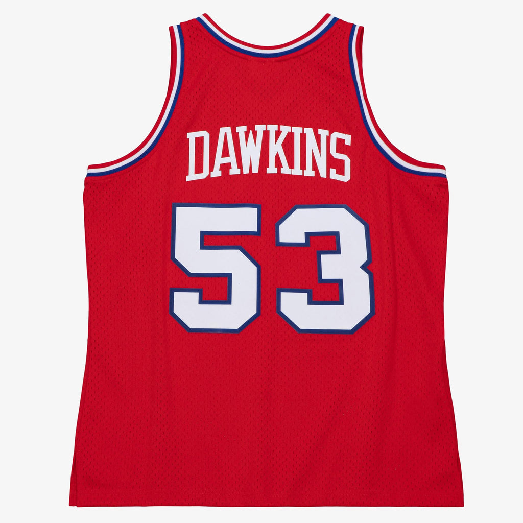 Darryl Dawkins Philadelphia 76ers 1979 Dark Authentic Jersey - University Red