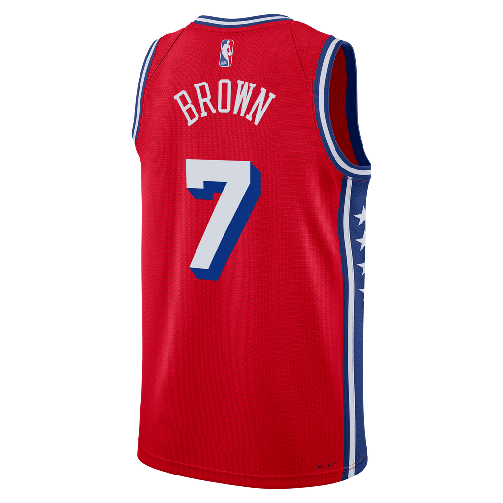 Jaylen Brown Philadelphia 76ers Statement Edition Swingman Jersey - Red - Unisex
