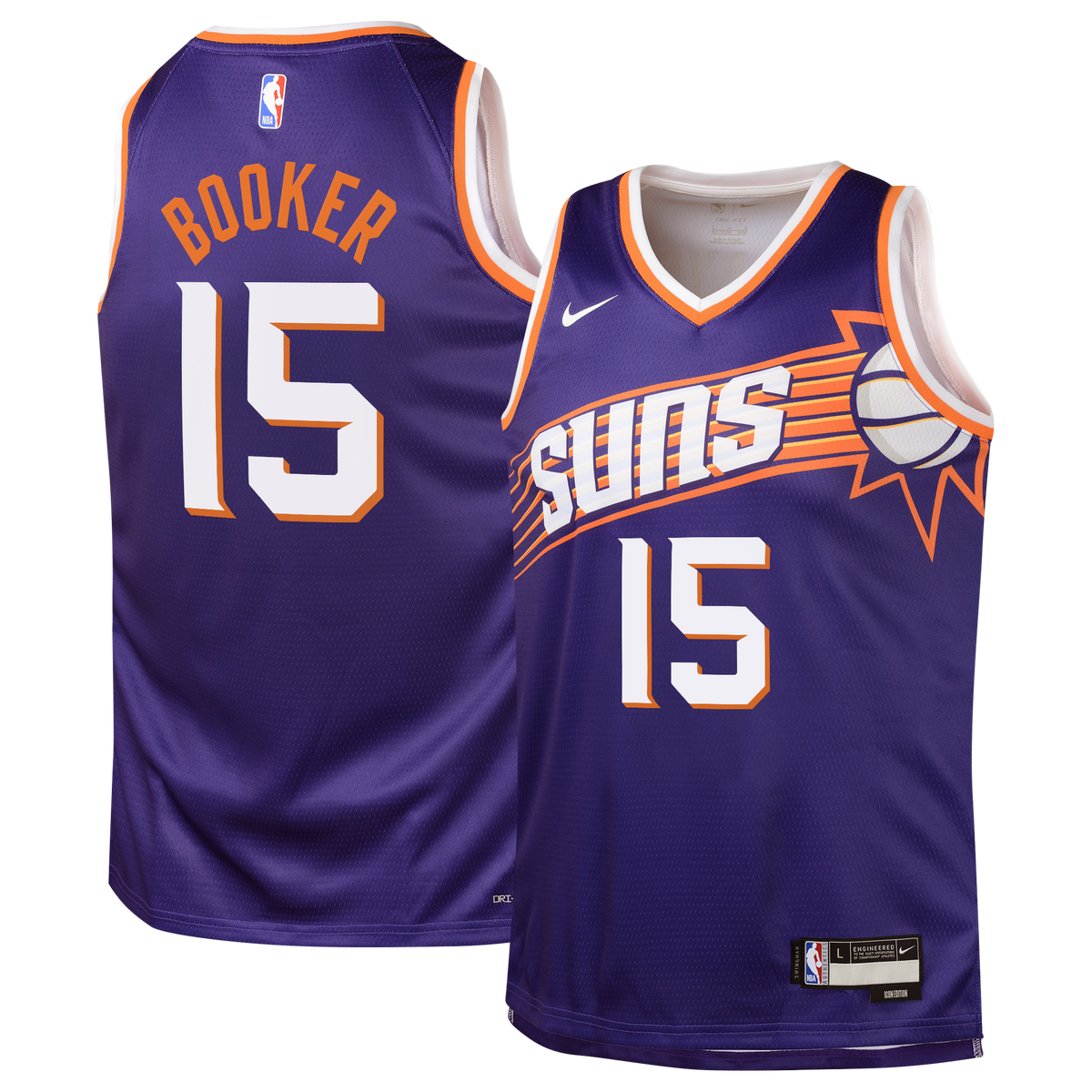 Devin Booker Phoenix Suns Icon Edition Swingman Jersey - Purple - Youth