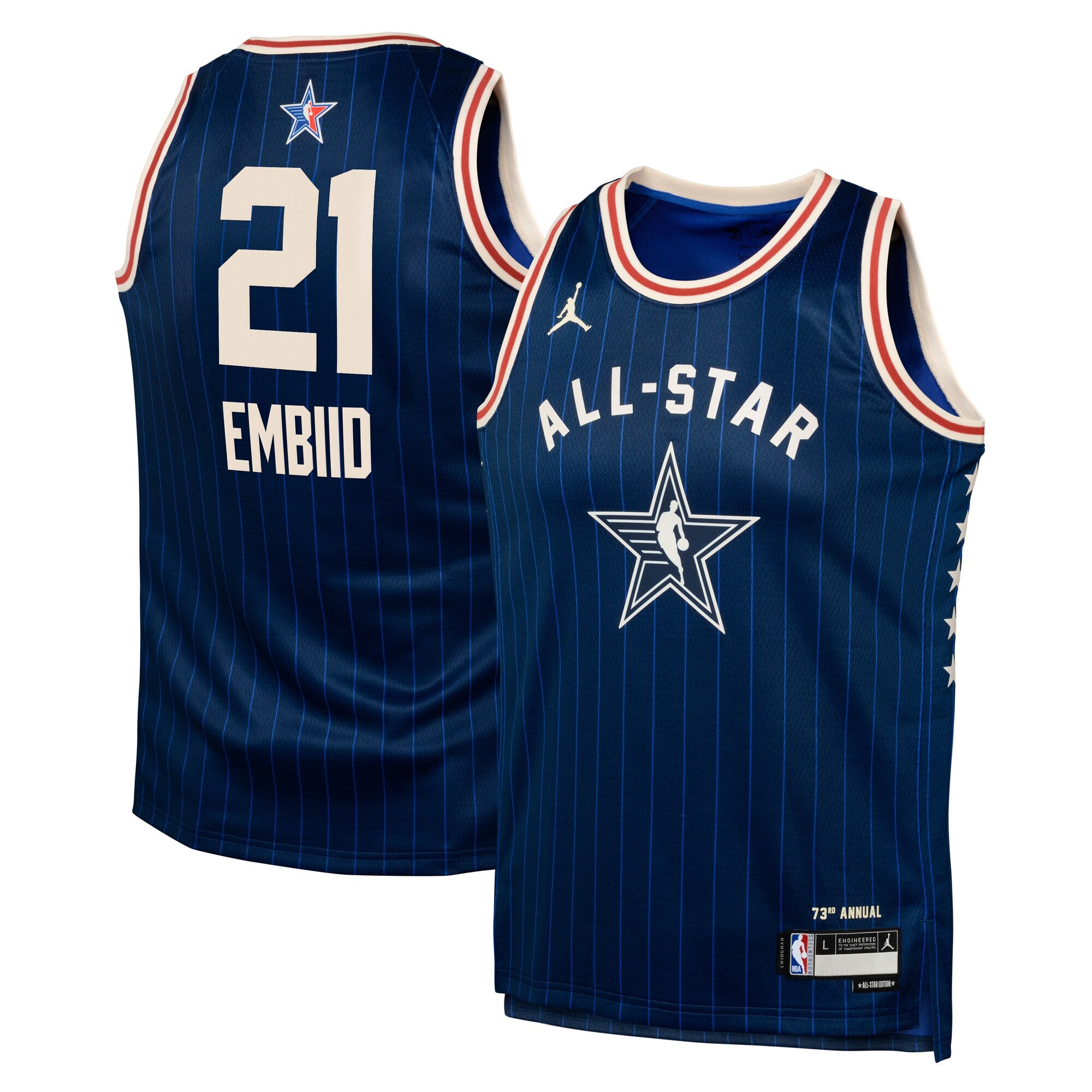 Joel Embiid Philadelphia 76ers 2024 All-Star Swingman Jersey - Navy - Youth