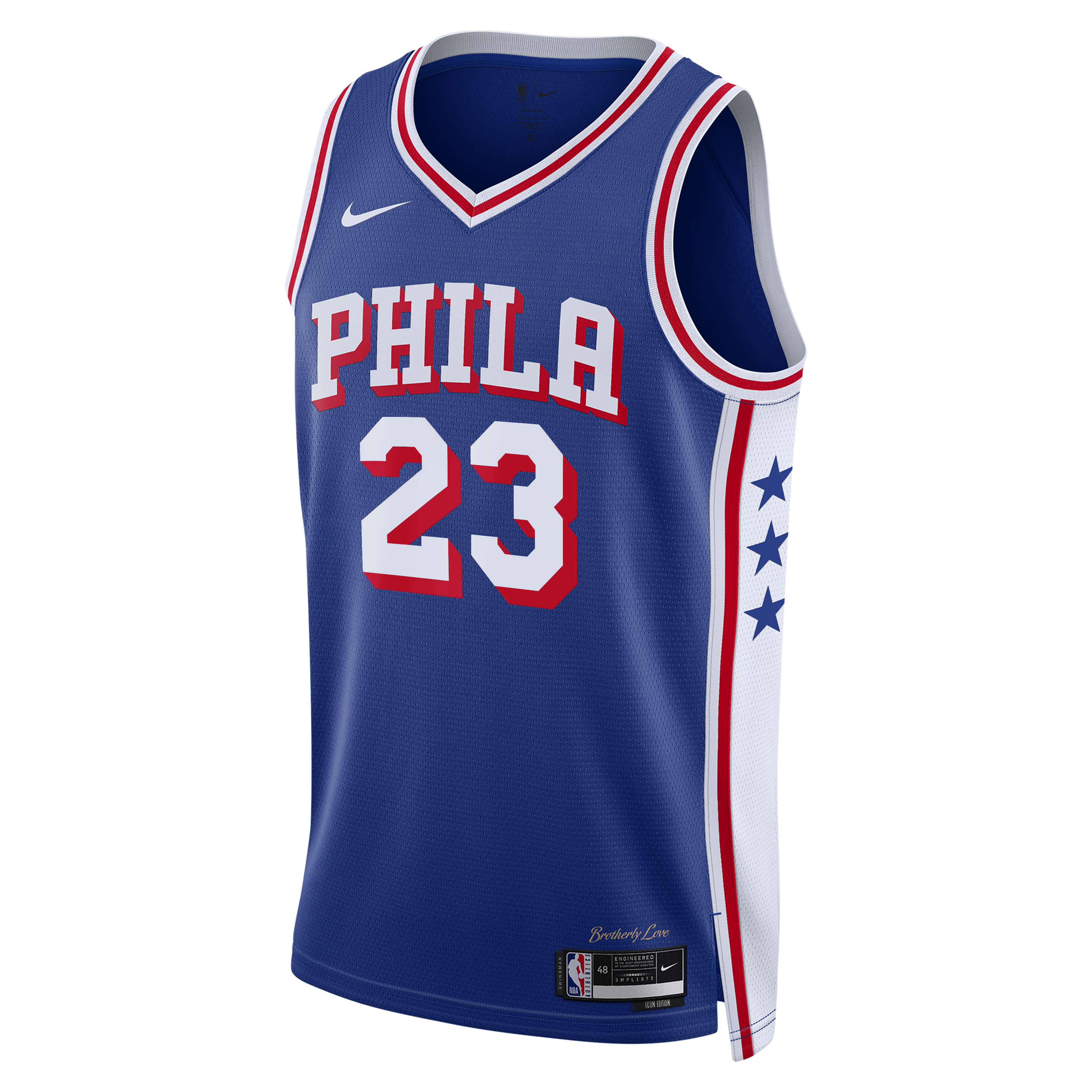 LeBron James Philadelphia 76ers Icon Edition Swingman Jersey - Royal - Youth
