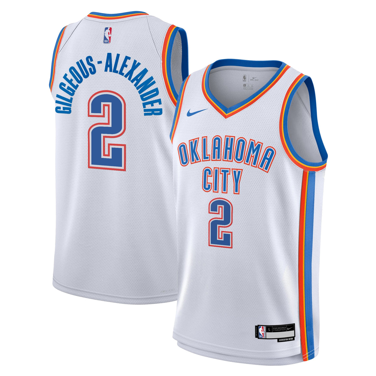 Shai Gilgeous-Alexander Oklahoma City Thunder Association Edition Swingman Jersey - White - Youth
